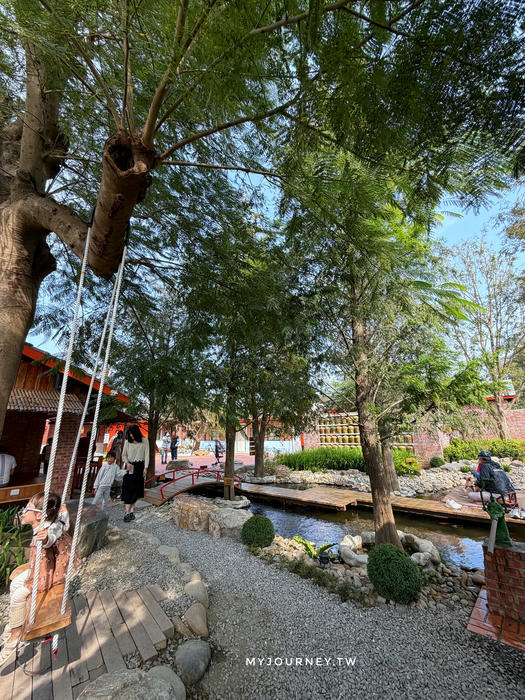 雲林虎珍堂森之院│免門票，日式庭院＋可愛動物區，必拍落羽松水上棧道