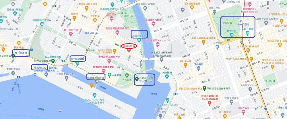 高雄福容飯店周圍地圖2 1